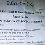 B Ed question paper: Comprehensive Q&A guide for all subjects