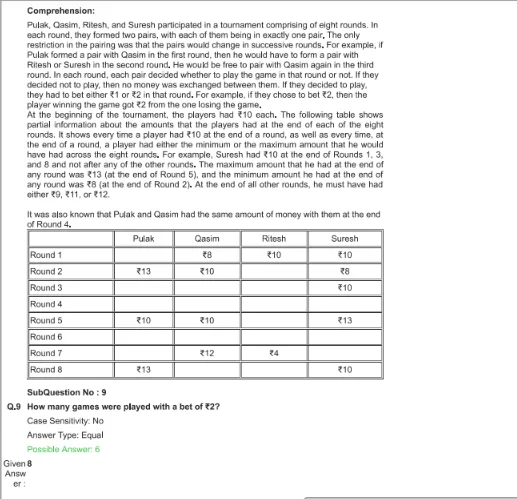 Logical reasoning questions for CAT exam preparation