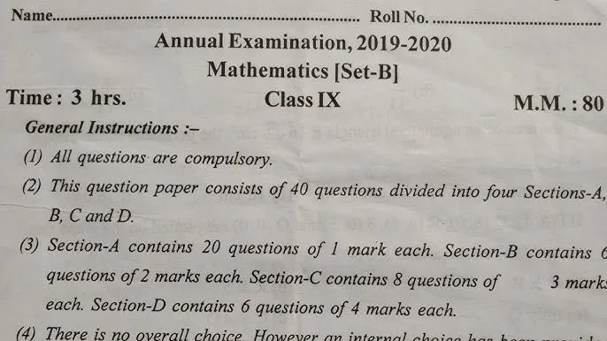 9th standard question paper 2019