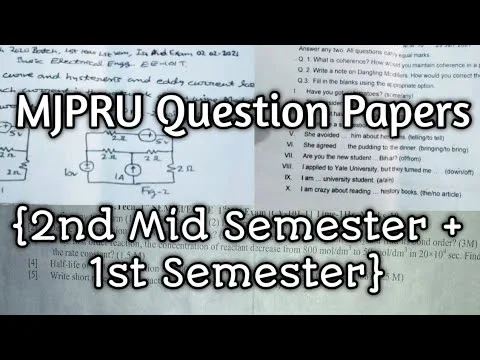 mjpru previous year question papers with answers