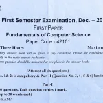 BCA 1st Sem Question Paper