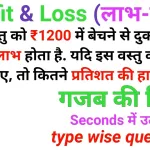 Profit and Loss Questions in Hindi