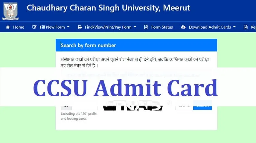 CCSU Admit Card Download – Latest Exam Details and Updates