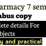 b pharm 7th sem syllabus exam plan and review info!!!!