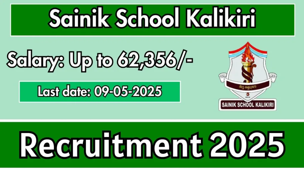 Sainik School Amaravathinagar Recruitment 2025 – Apply for 13 Teaching & Non-Teaching Posts