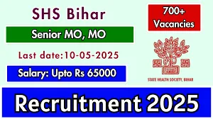 SHS Bihar Recruitment 2025: Apply for 722 Senior MO & MO Positions Now!