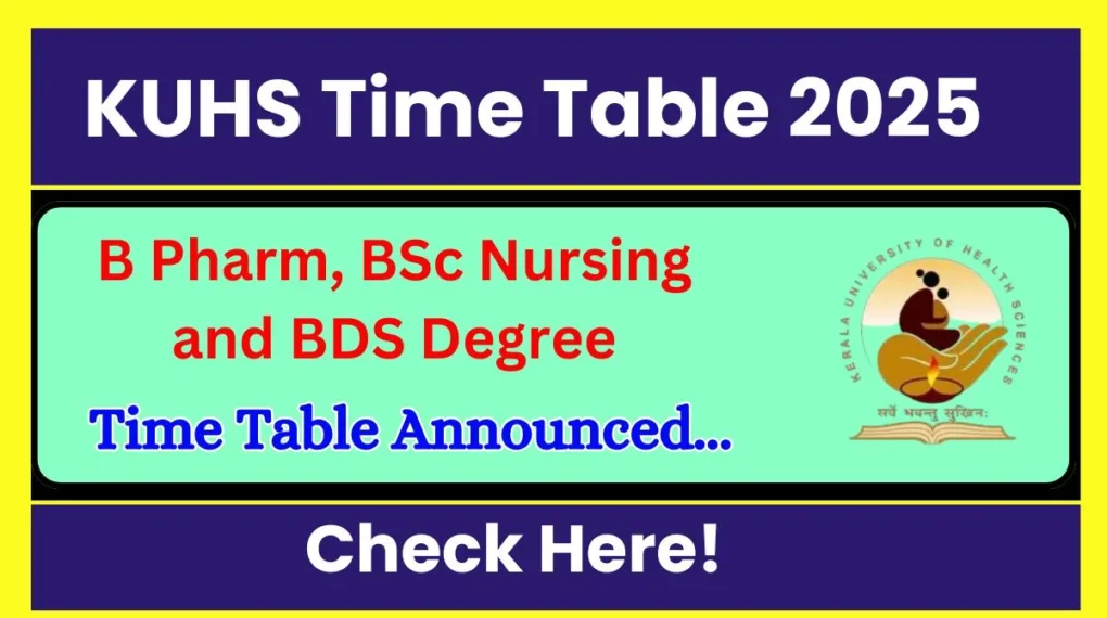 KHUS Time Table 2025 Announced: Complete Recruitment Details Here
